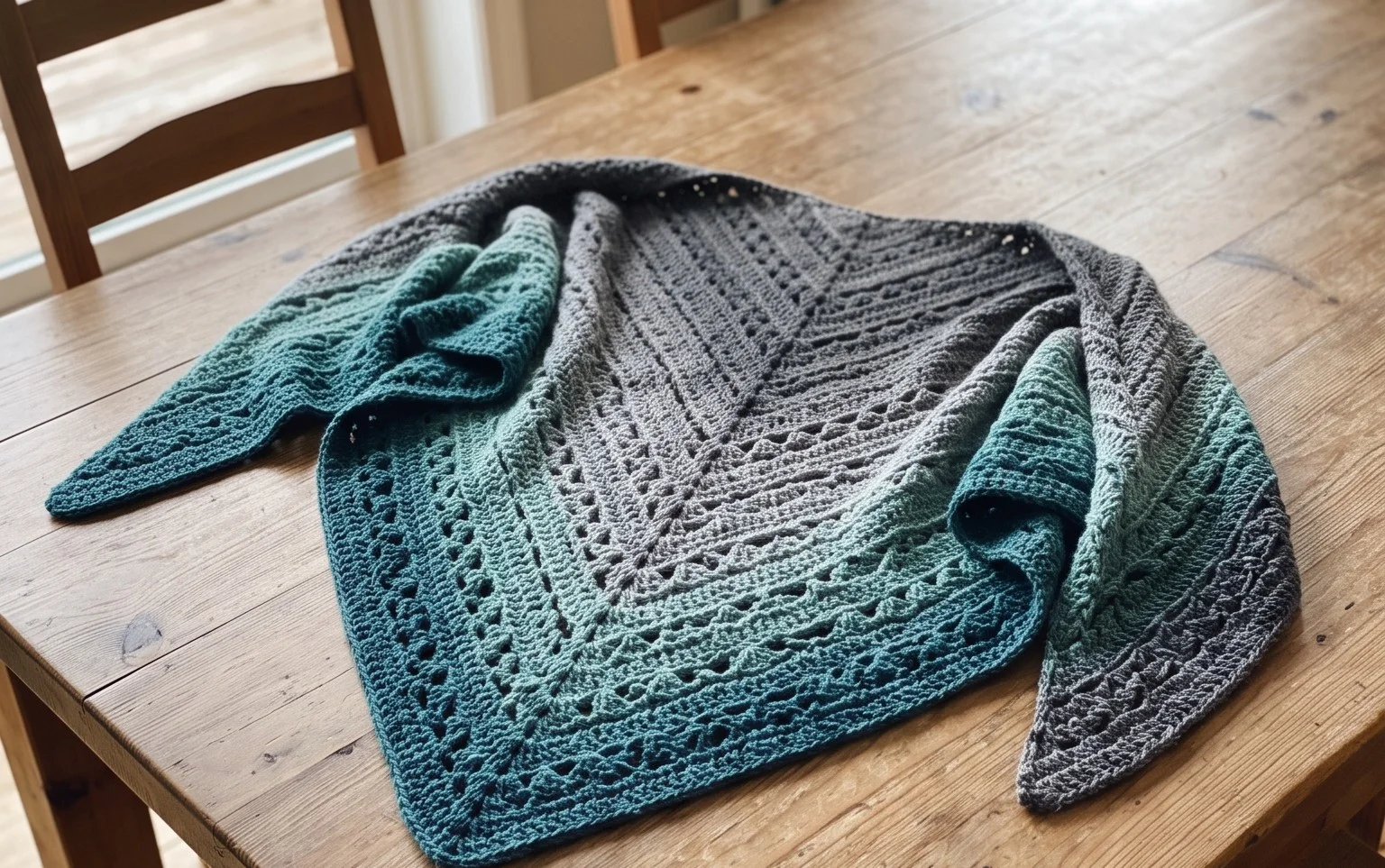 Free Kalinda Triangular Shawl Crochet Pattern & Tutorial