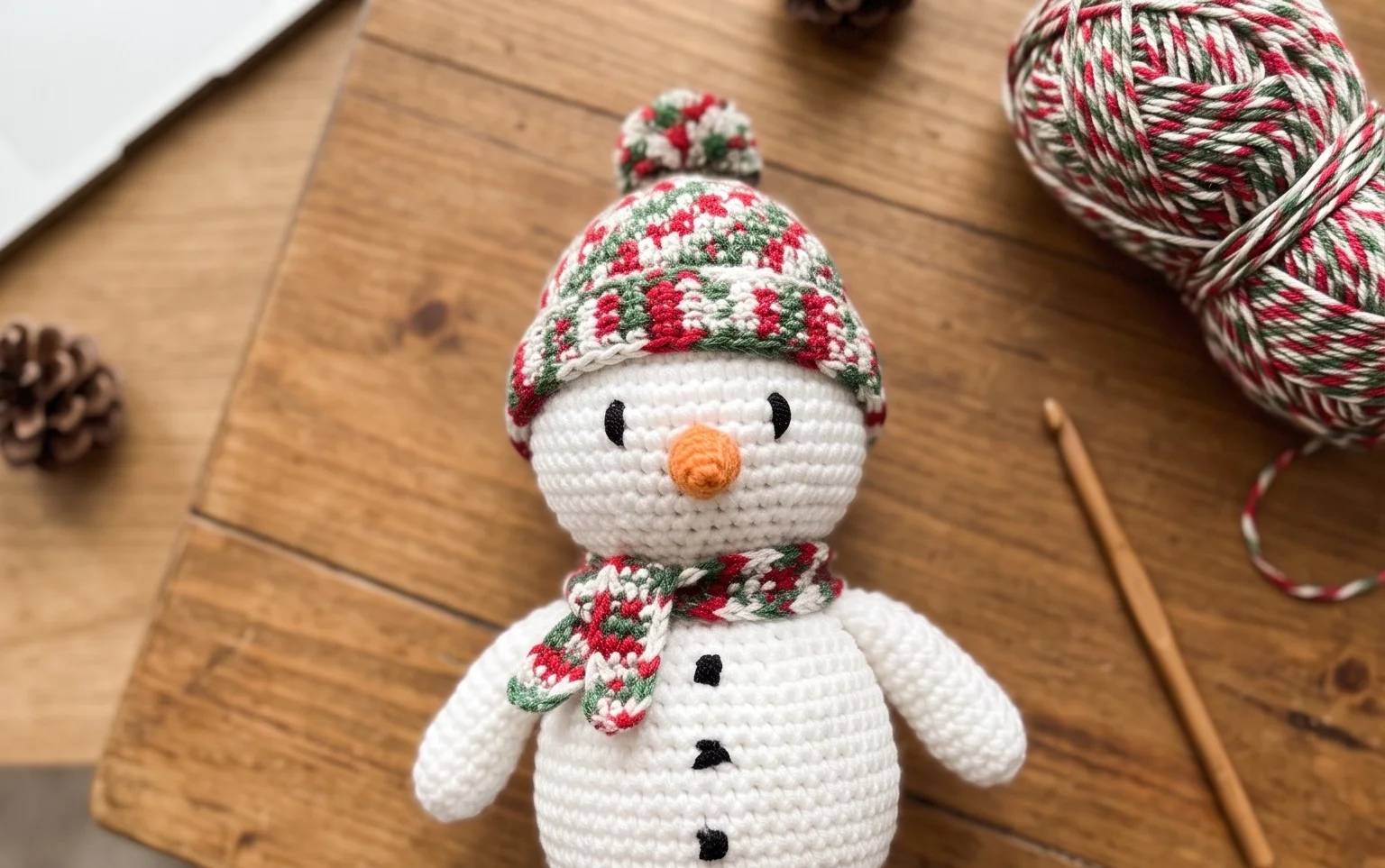 Easy Crochet Snowman Mike Amigurumi Free Pattern