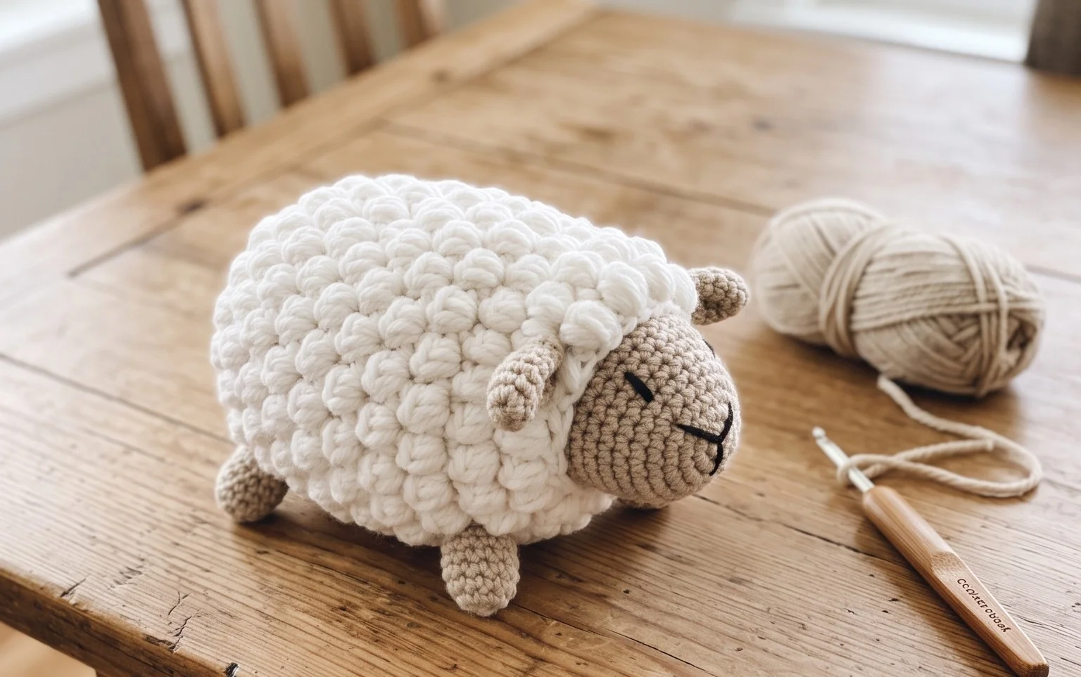 Easy Crochet Puff Sheeps: Free Beginner Pattern